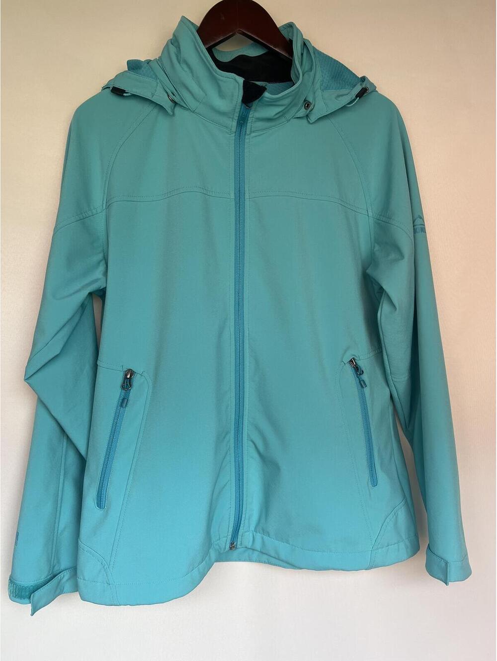 McKinley Ventmax Pro Turquoise Hooded Windbreaker Jacket Women's Large